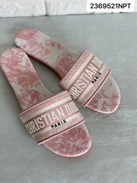 christian dior slides pink.